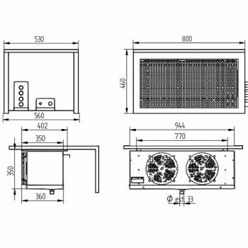 HP122T-4Q (25) Bi-Block Split-Kühl-Aggregate